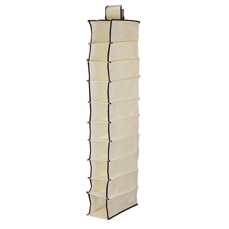 Hanging Closet Organizer 1PC 10Grids 3Colours Non-woven Fabric - Discount Packaging Warehouse