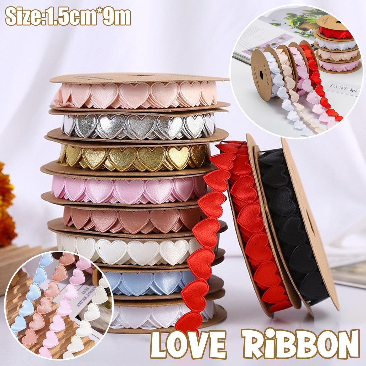 Heart Shaped Ribbon 1 Roll Premium Satin for Gift Wrapping and Decorations