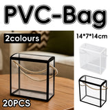 20PCS PVC Transparent Handheld Gift Bags Clear for Presents