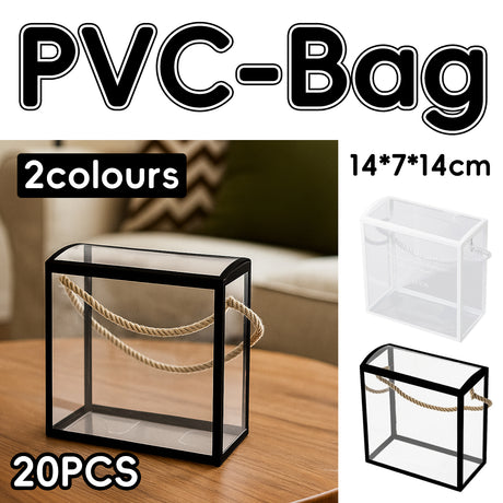 20PCS PVC Transparent Handheld Gift Bags Clear for Presents