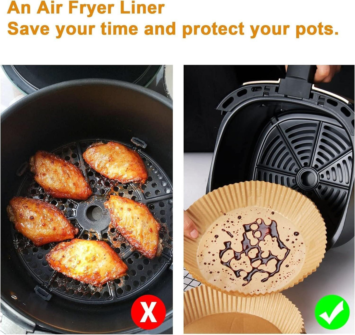 High-quality air fryer paper liners for easy cleanup