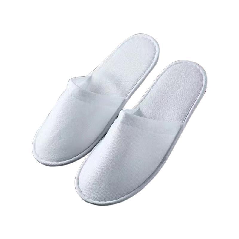 Comfortable and hygienic disposable slippers with non-slip sole.