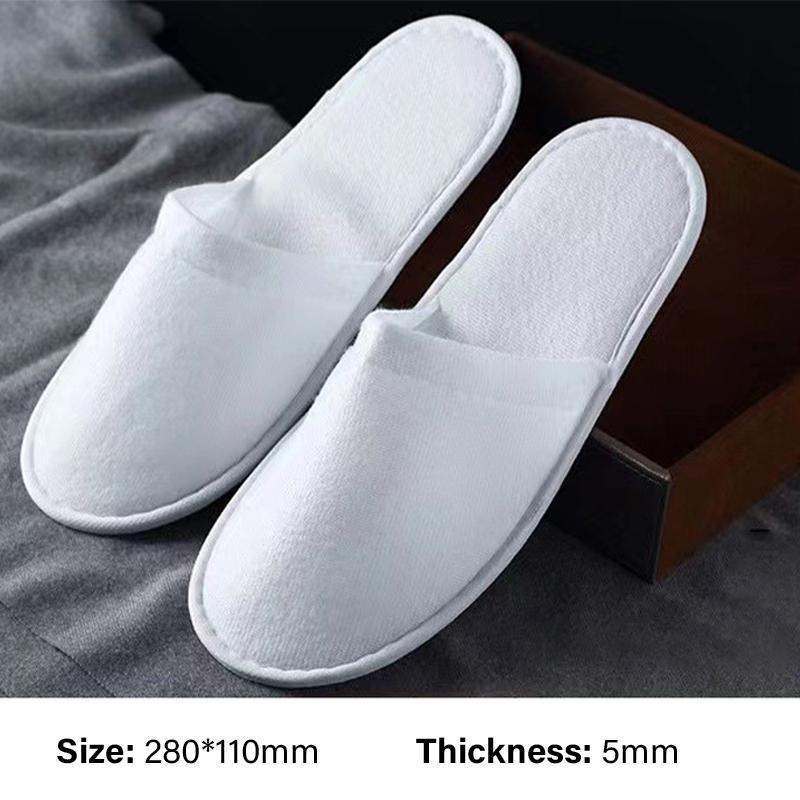 Comfortable and hygienic disposable slippers with non-slip sole.