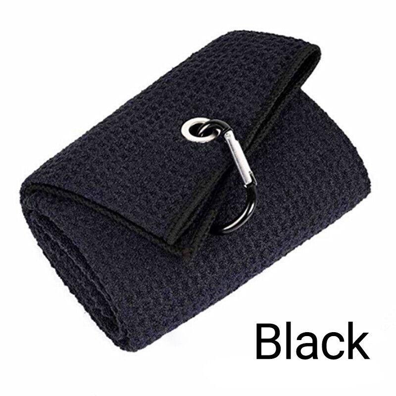 High-quality microfiber golf towel with carabiner clip for optimal performance.