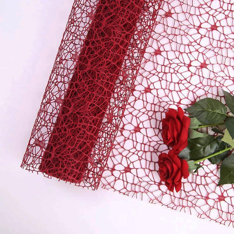 Exquisite gift wrapped with mesh wrapping paper