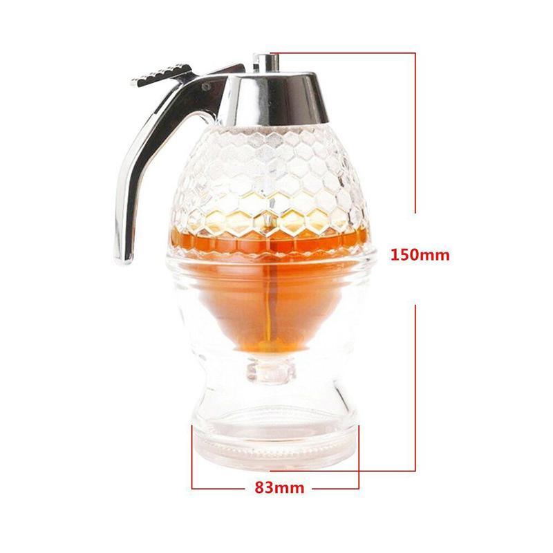 Honey Dispenser 1PC 200ML Clear Plastic Syrup Jar with Stand and Trigger - Discount Packaging Warehouse