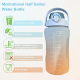 2L Sports Water Bottle with Straw 1PC 4Colours Time-Marked Drink Flask - Discount Packaging Warehouse