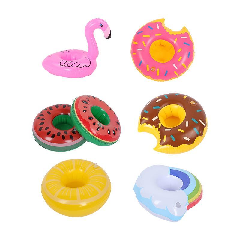 Inflatable Drink Cup Holder 1-10PCS 6Styles Floating Coaster - Discount Packaging Warehouse