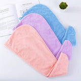Super absorbent hair towel for quick drying.