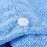 Super absorbent hair towel for quick drying.