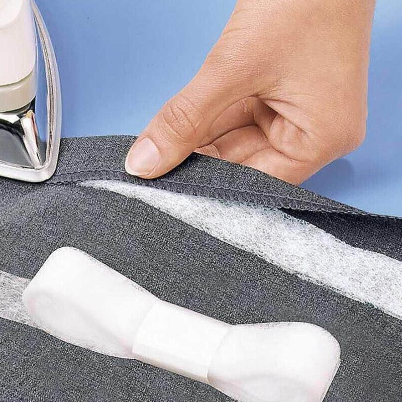 Applying iron on hem tape to fabric with an iron