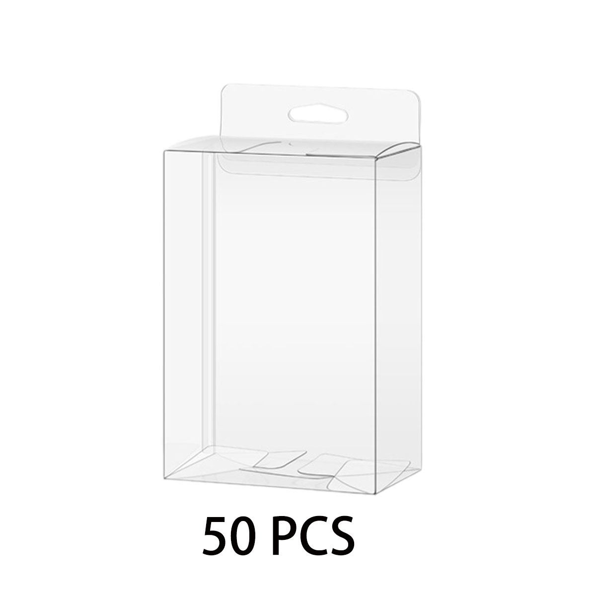 Transparent PVC Hook Gift Boxes 50PCS