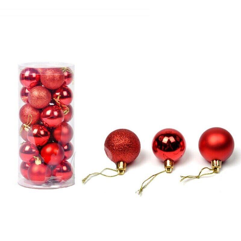 24PCS/Pack Christmas Tree Xmas Balls Decorations Baubles Party Wedding Ornament