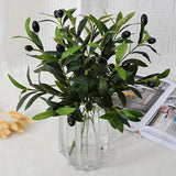 5PCS Fake Olive Leave With Fruit