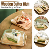 Wooden Square Cake Tray 1PC