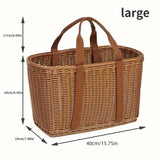 Imitation Rattan Woven Basket Storage 1PC Large Size