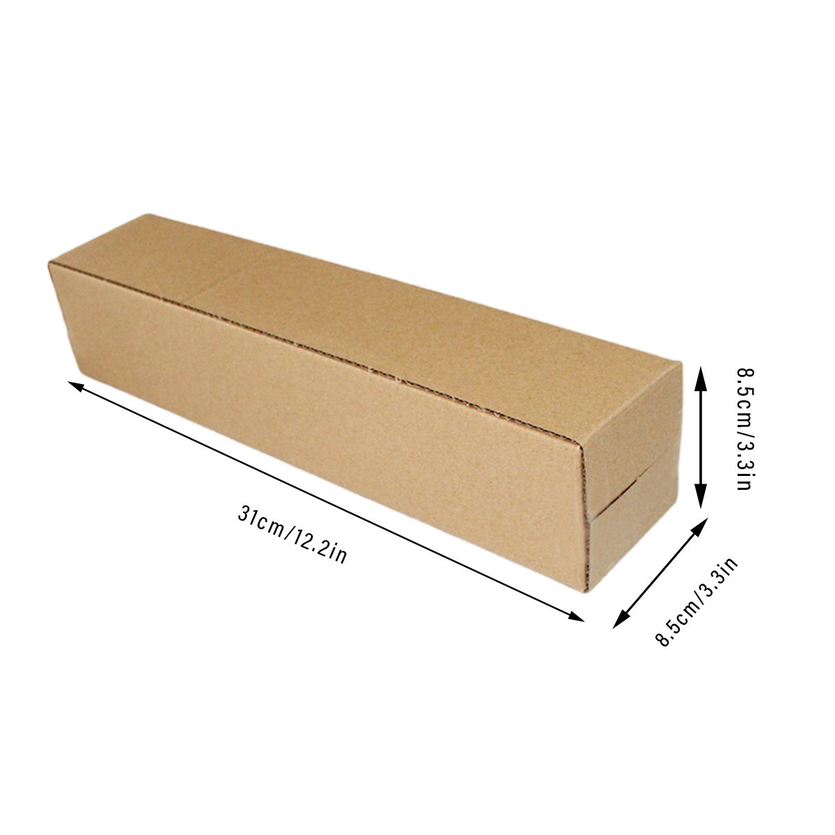 Long Carton Paper Box Brown 50PCS Medium Size