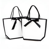 High-Quality Paper Gift Bags with Black Ribbon for Elegant Occasions 25 pcs