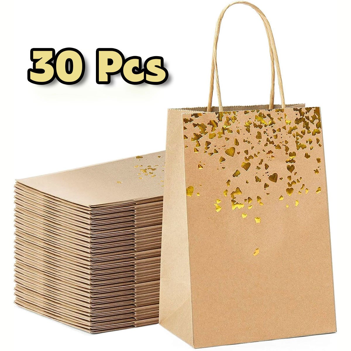 Party Kraft Paper Bronzing Small Love Gift Bag Candy Bag In Wholesale