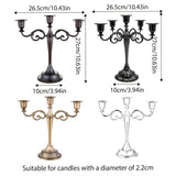 Ornament Candlestick Three Golden Candlestick 1PC