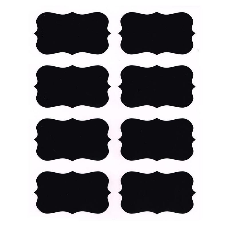 40pcs Jar Labels Black 1 Set