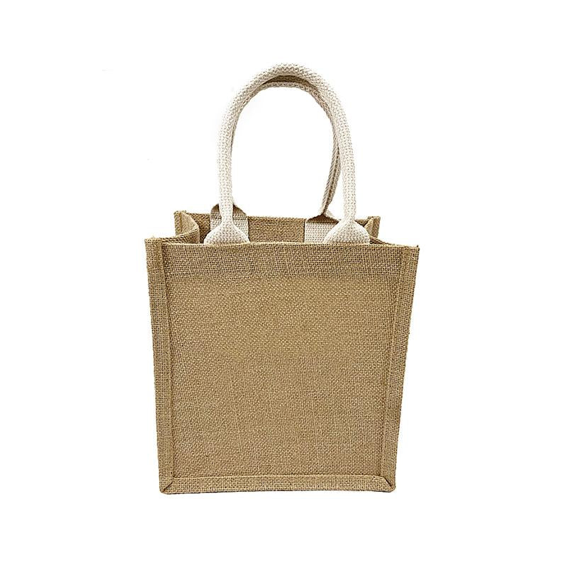 Unprinted Linen Handbag Good Product Companion Gift Linen Hemp Jute Shopping Bag