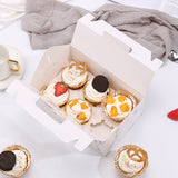 Food-Grade Cardboard Portable Cupcake Packaging Boxes with Window 25PCS