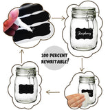 40pcs Jar Labels Black 1 Set