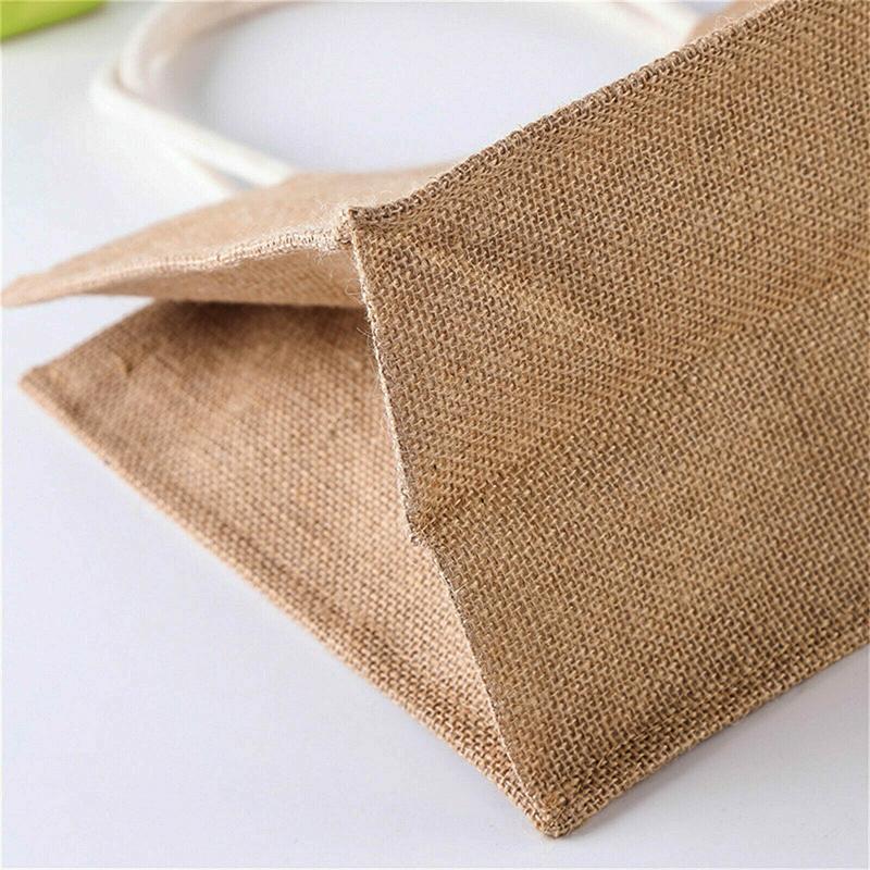 Unprinted Linen Handbag Good Product Companion Gift Linen Hemp Jute Shopping Bag