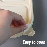 50pcs Degradable Corn Starch Lunch Box Eco-Friendly Biodegradable Food Container