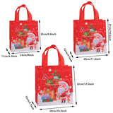 25pcs Christmas Non Woven Shopping Tote Bags Printed Colour Party Gift Bags