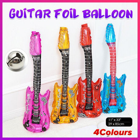 Guitar Fill Air Balloon Decoration 4Colours 1PC