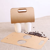 These kraft paper portable cup holders are perfect for cafes, takeaways, and events where carrying beverages is needed. 