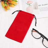 5PCS Cleaning Clothes Sunglasses Pouch Glasses Case Soft Eyeglasses Bag Random