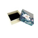 High-Quality Paper Vintage Lotus Jewelry Boxes with Velvet Lining 50pcs