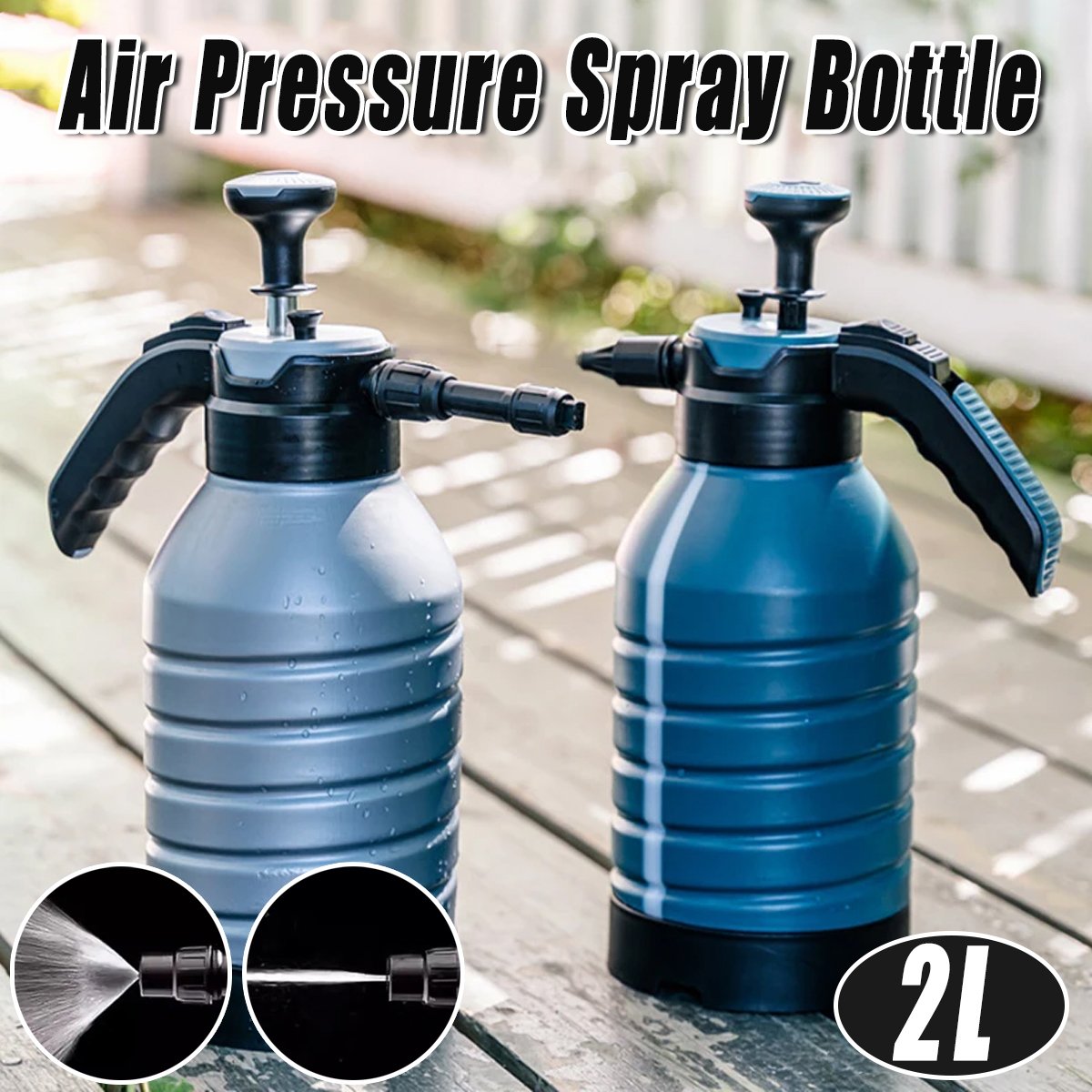 Durable Plastic Adjustable Watering Spray Bottles for Gardening and Cleaning 1pc