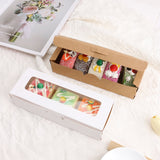 Elevate your dessert presentation with our 50PCS Kraft Paper Macaron Boxes featuring a Transparent Window!