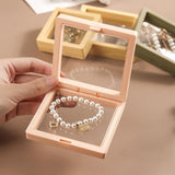 Jewelry Storage Boxes Plastic with PE Film Elegant Display 10pcs