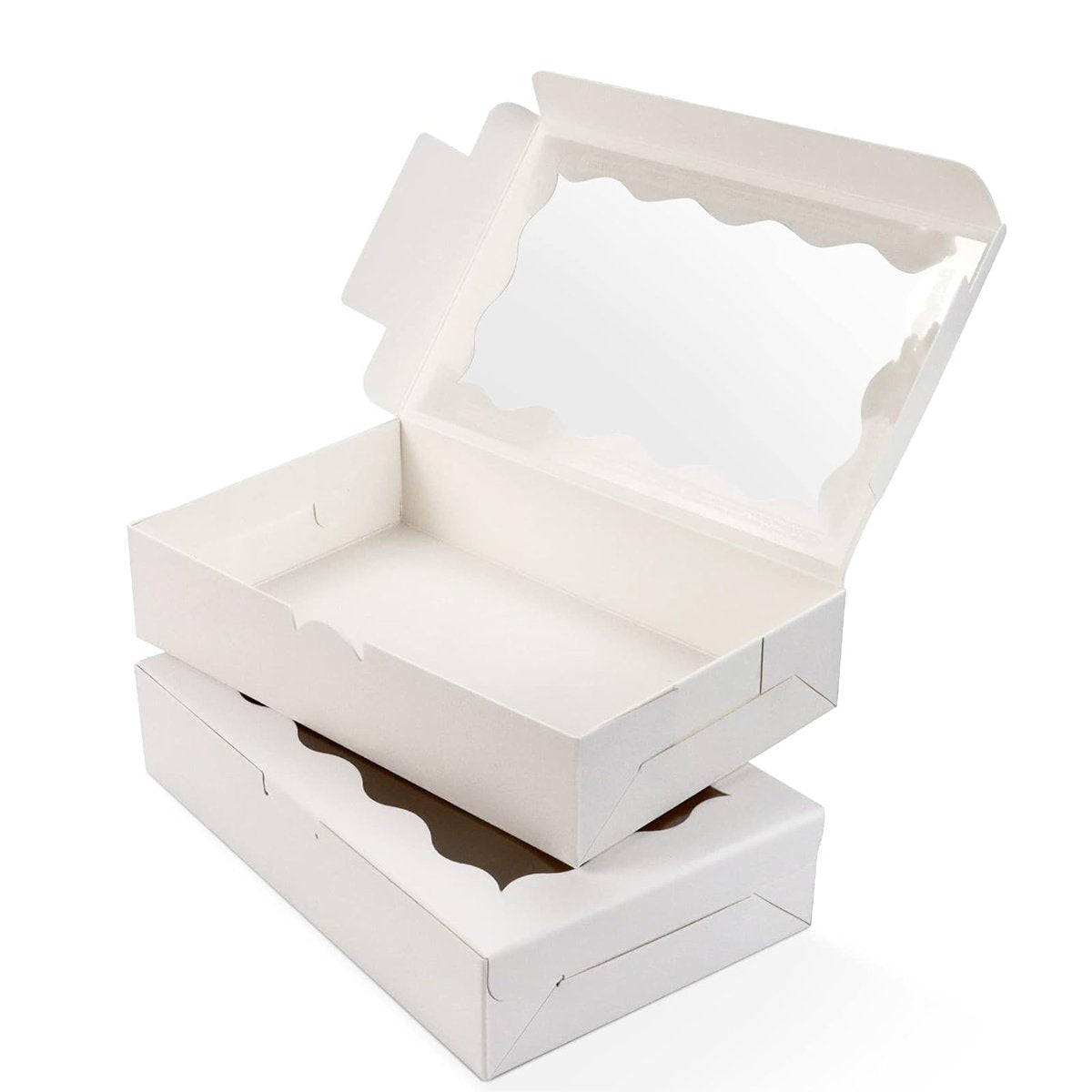 These rectangular kraft paper window boxes are the ideal packaging solution for cakes, pastries, and gifts.