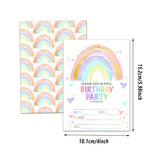 Rainbow Party Invitation Cards 20PCS