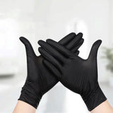 Thick Black Nitrile Gloves Industrial Mechanic Tattoo Tradie Rubber Protection 100PCS