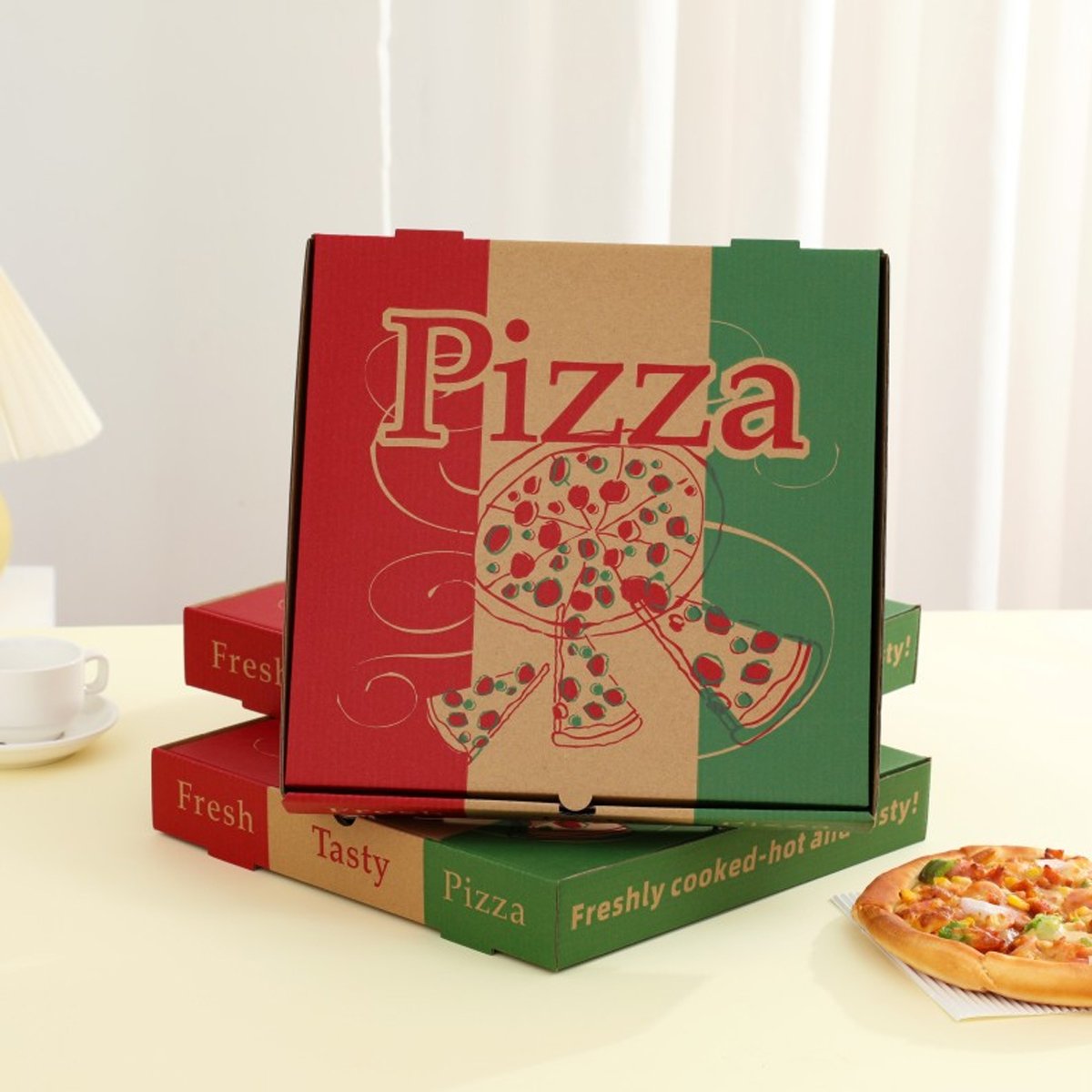 Pizza Boxes Durable Cardboard Food Storage Containers 50PCS