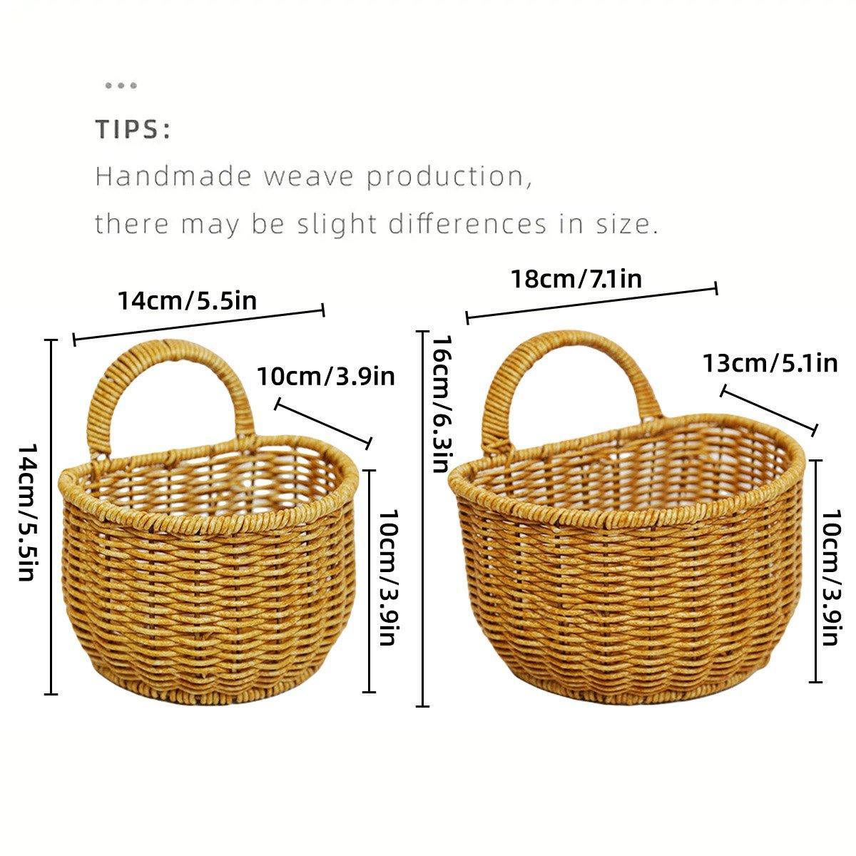 Imitation Rattan Storage Basket 1PC Large Size