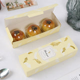 Long Strip Pastry Boxes Food-Grade Cardboard Elegant Design 25pcs