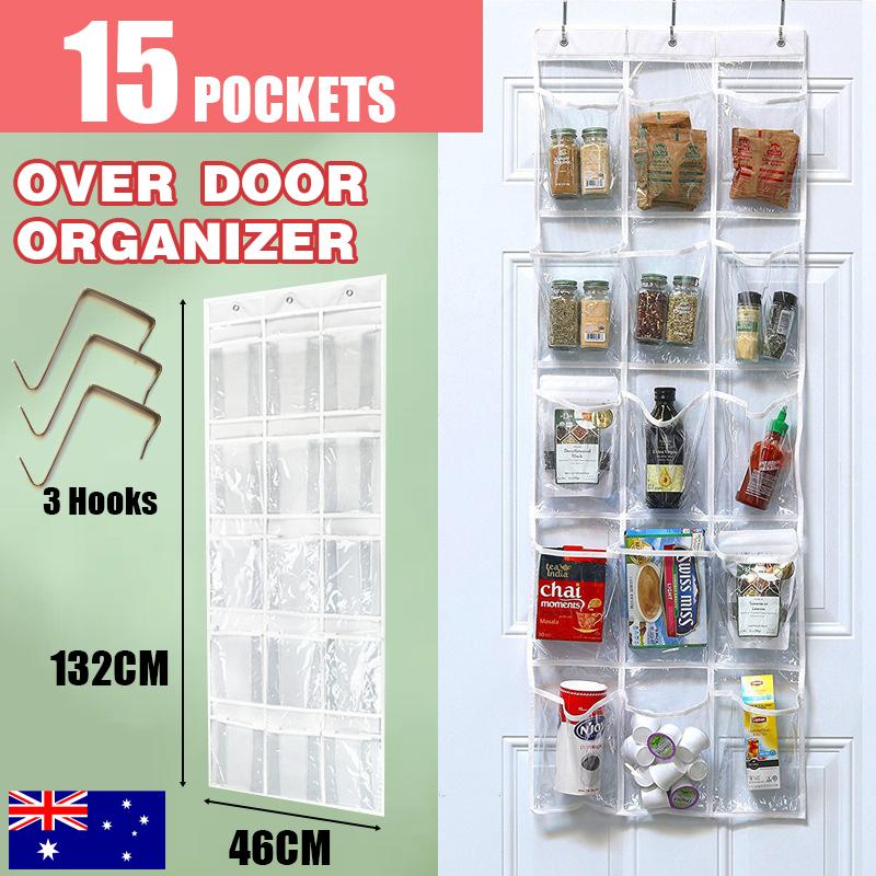 15 Pockets Waterproof Hanging Over the Door Organizer For Accessories Storage