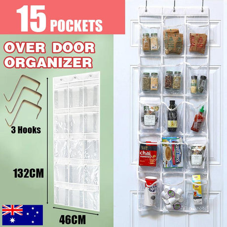 15 Pockets Waterproof Hanging Over the Door Organizer Accessories Storage 1PCS