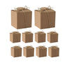 Sturdy Kraft Paper DIY Gift Boxes with Hemp Rope and Tags 50pcs