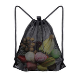 Drawstring Beach Clothes Mesh Storage Sports Fitness Dirty Clothes Drawstring Backbag