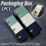 Flap Closure Gift Boxes Fabric Packaging for Small Gifts 5pcs