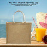 Unprinted Linen Handbag Good Product Companion Gift Linen Hemp Jute Shopping Bag